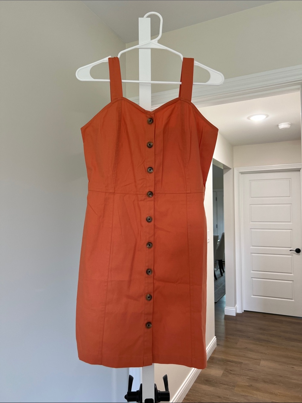 Women's Harvest Orange Button-Front Sundress